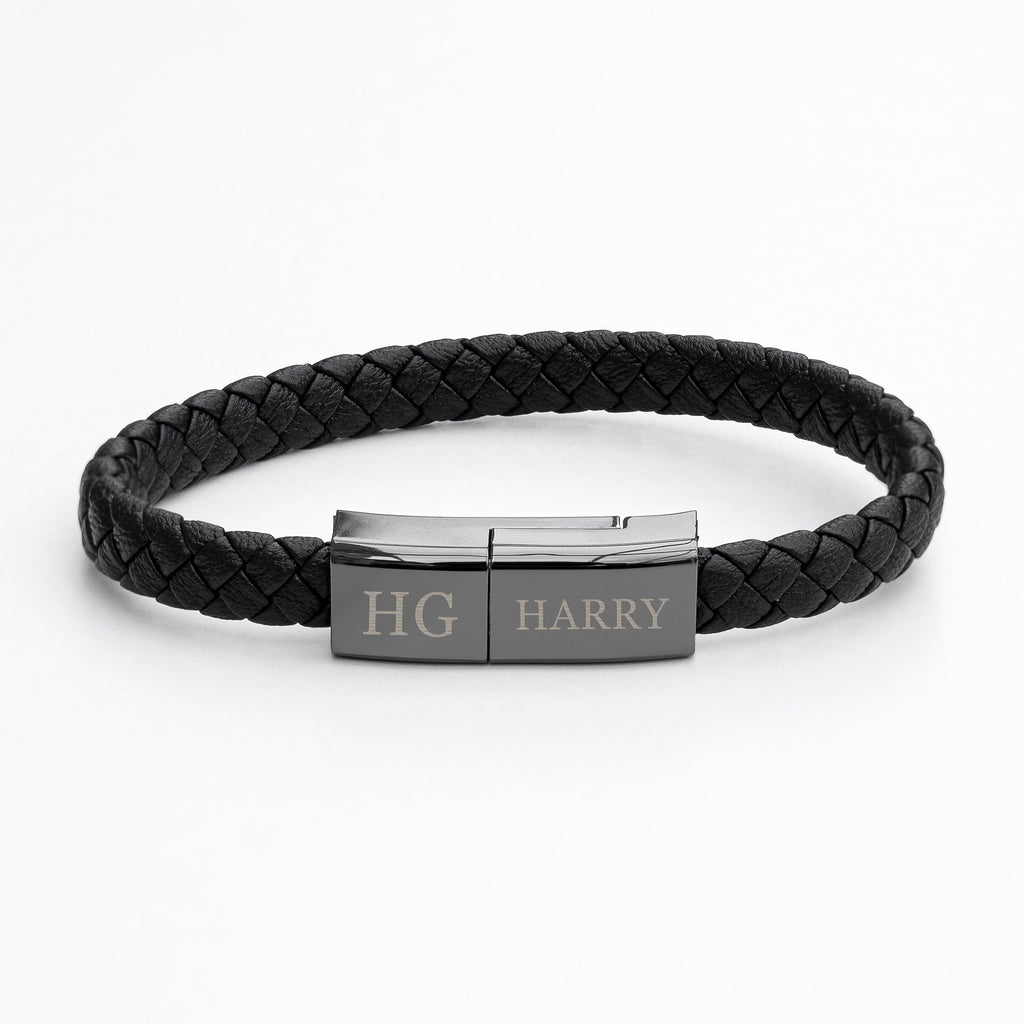 Personalised Men's USB-C to USB-A Charger Bracelet