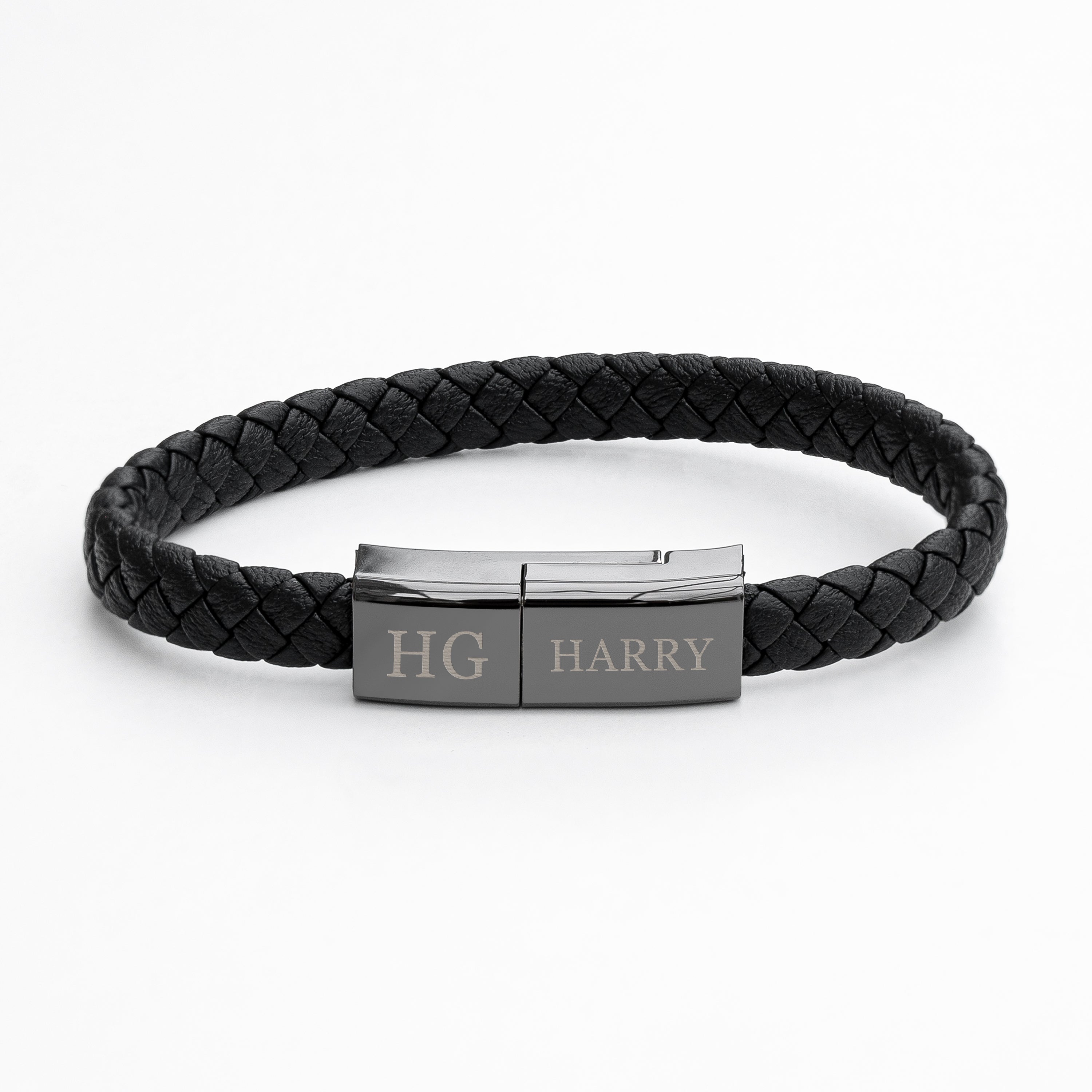 Personalised Men's USB-C to USB-A Charger Bracelet