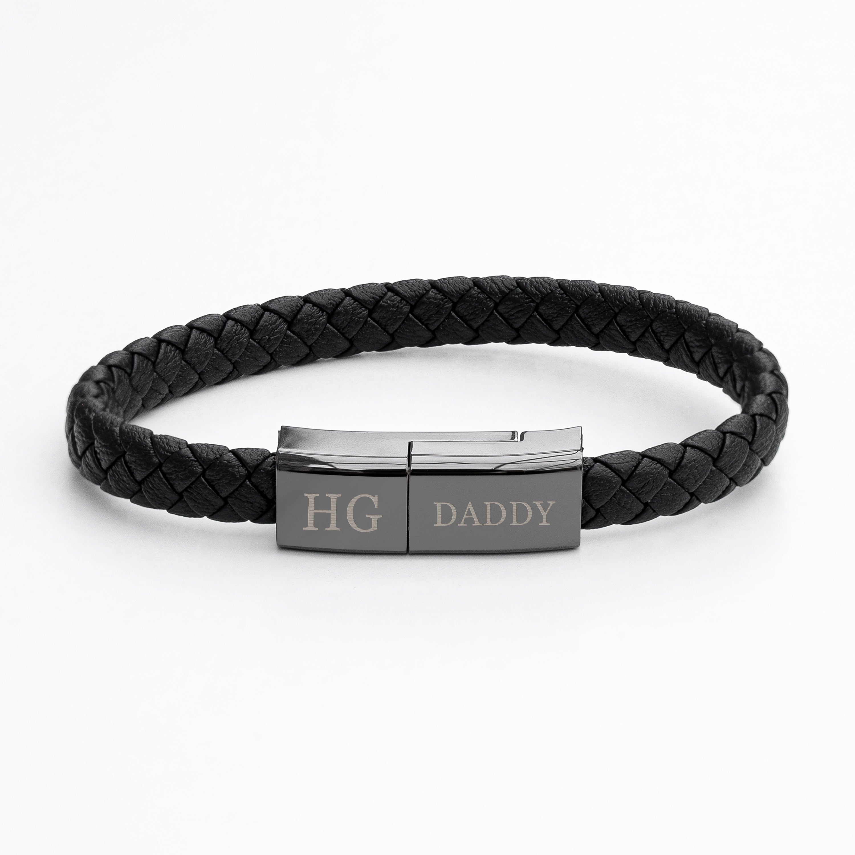 Personalised Men's USB-C to USB-A Charger Bracelet