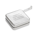 Personalised Silver Tone Square Tape Measure