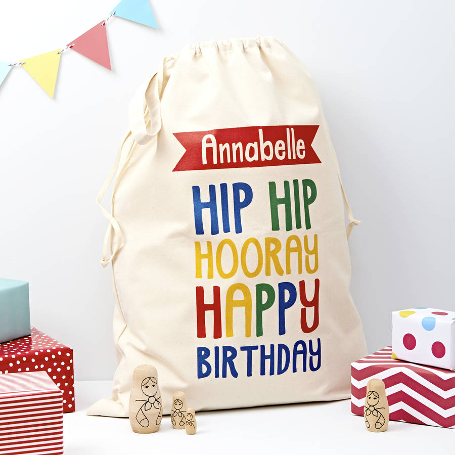 Personalised Kid's Birthday Present Sack