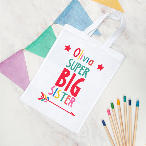 Personalised Big Sister Mini Tote Bag Spesh Gifts