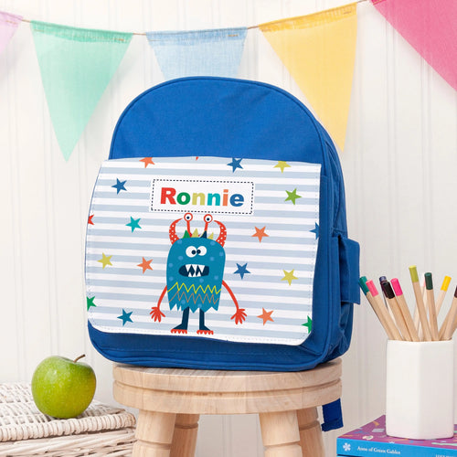 Personalised Boy's Little Monster Rucksack Spesh Gifts
