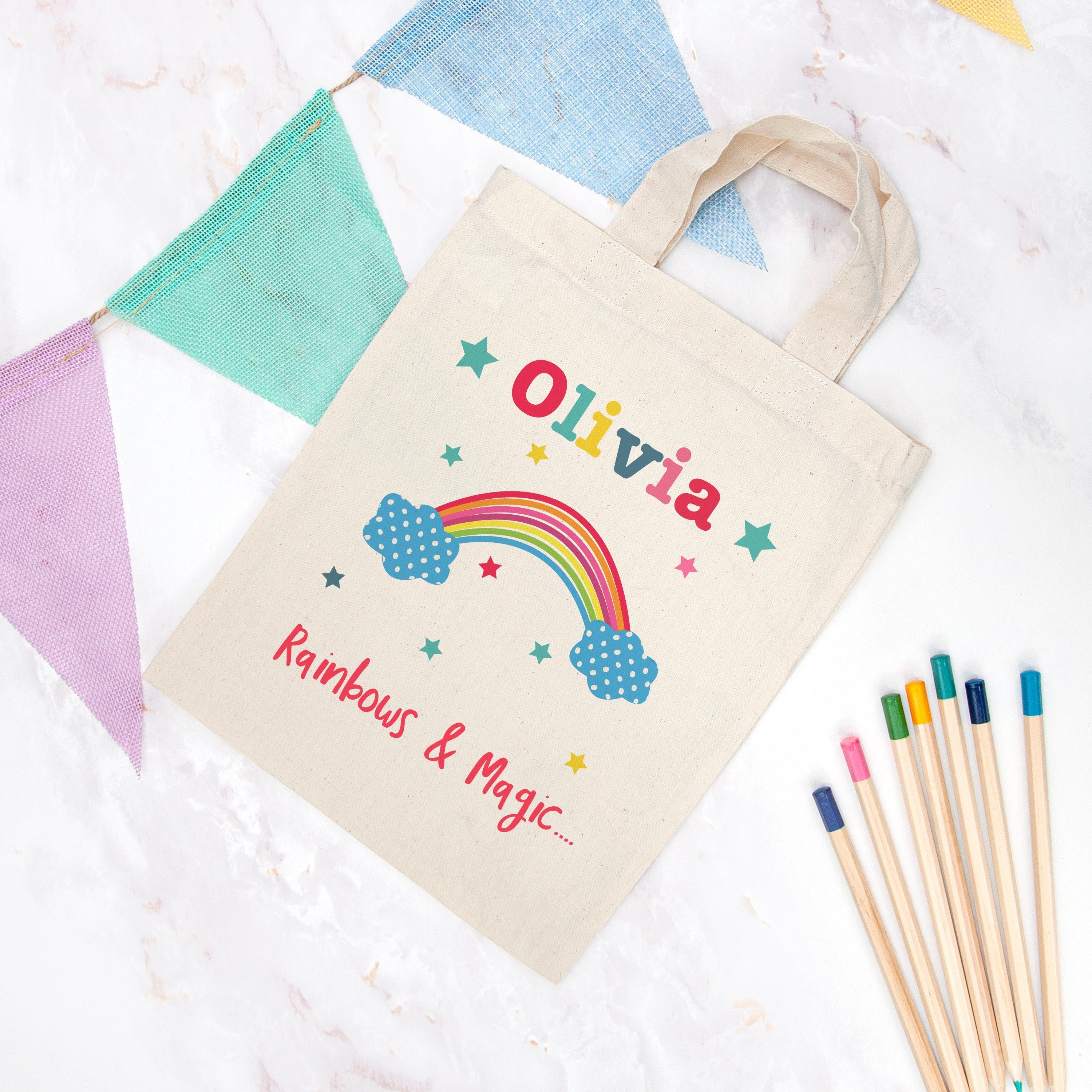 Personalised Rainbow Gift Bag