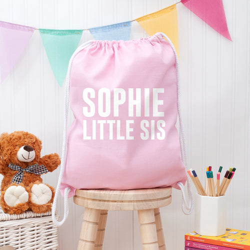 Girl's Personalised Sister Gym Bag Spesh Gifts