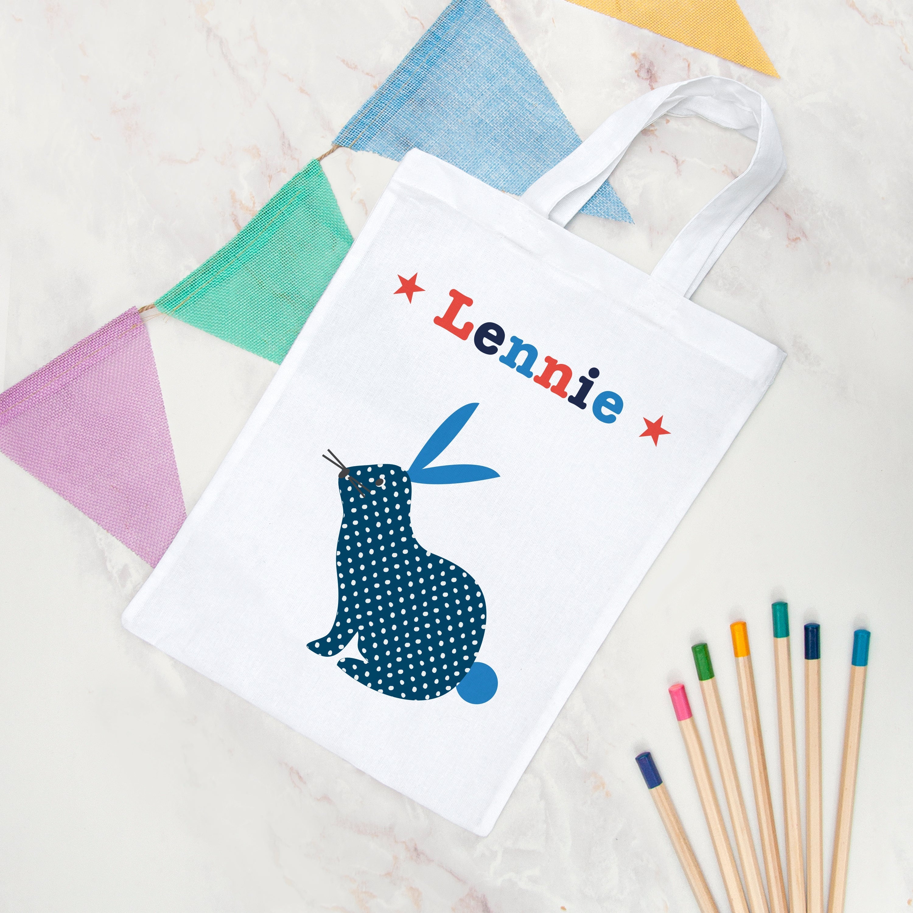 Personalised Child's Rabbit Party Bag