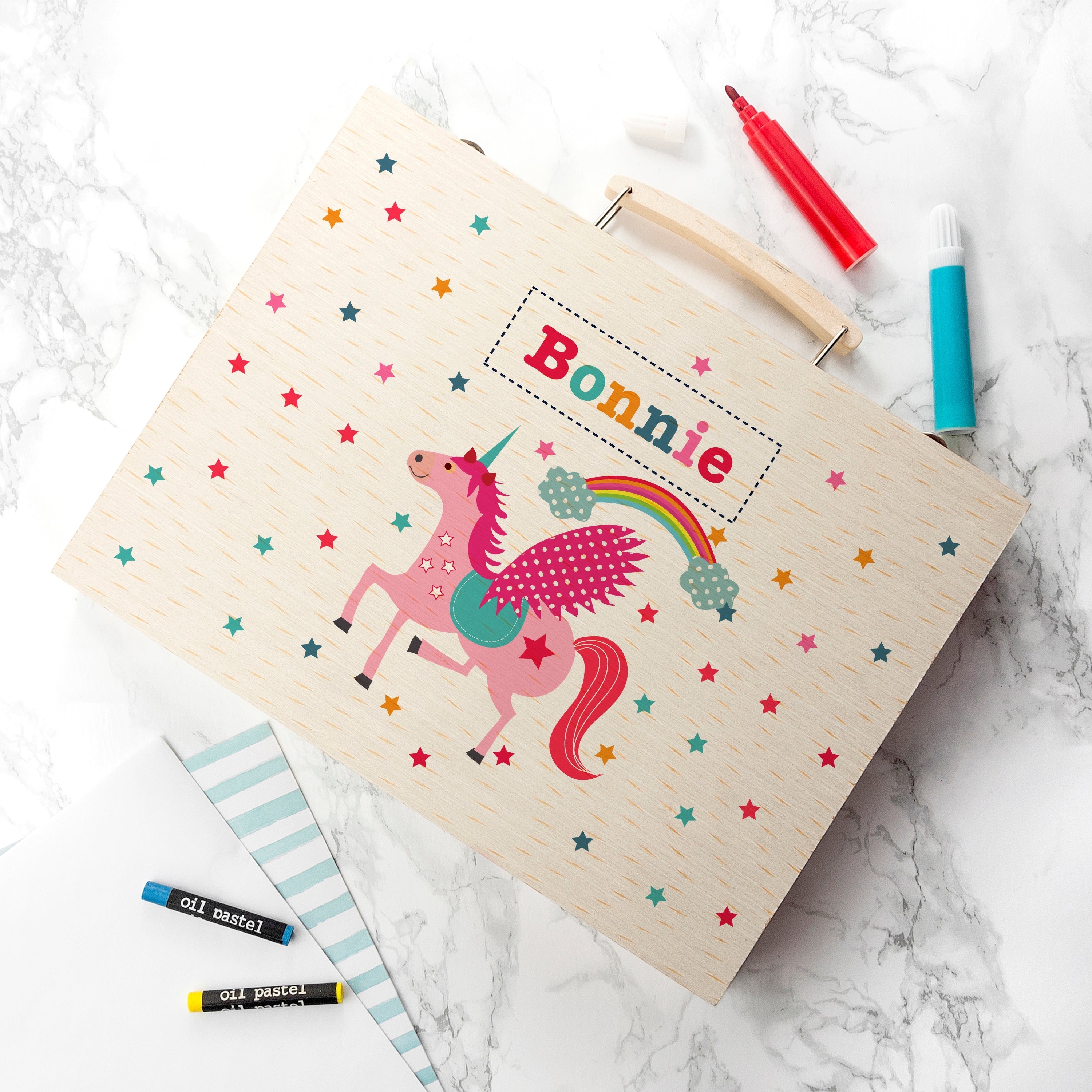 Personalised Kid€™s Unicorn Colouring Set