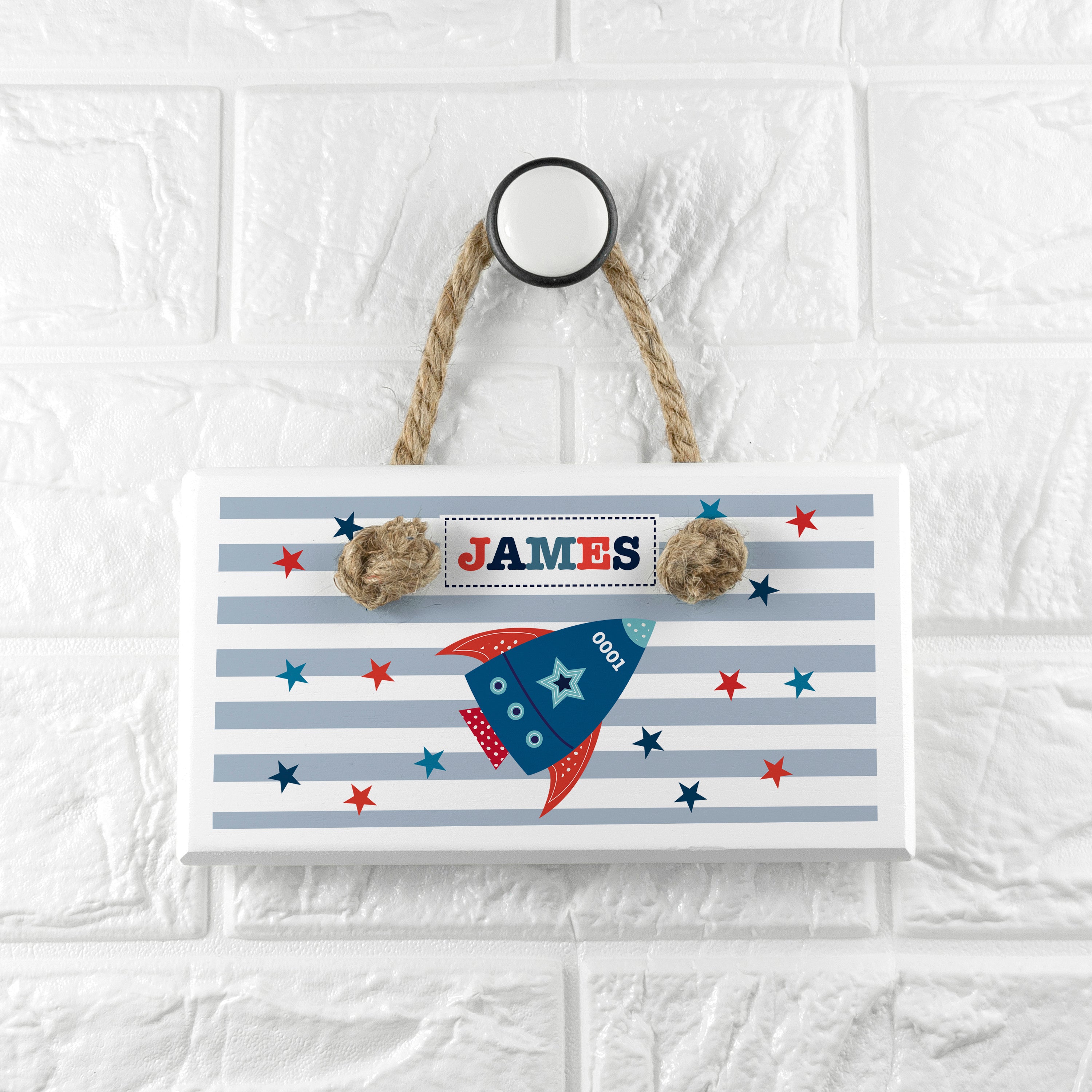 Personalised Kid€™s Rocket Bedroom Door Sign