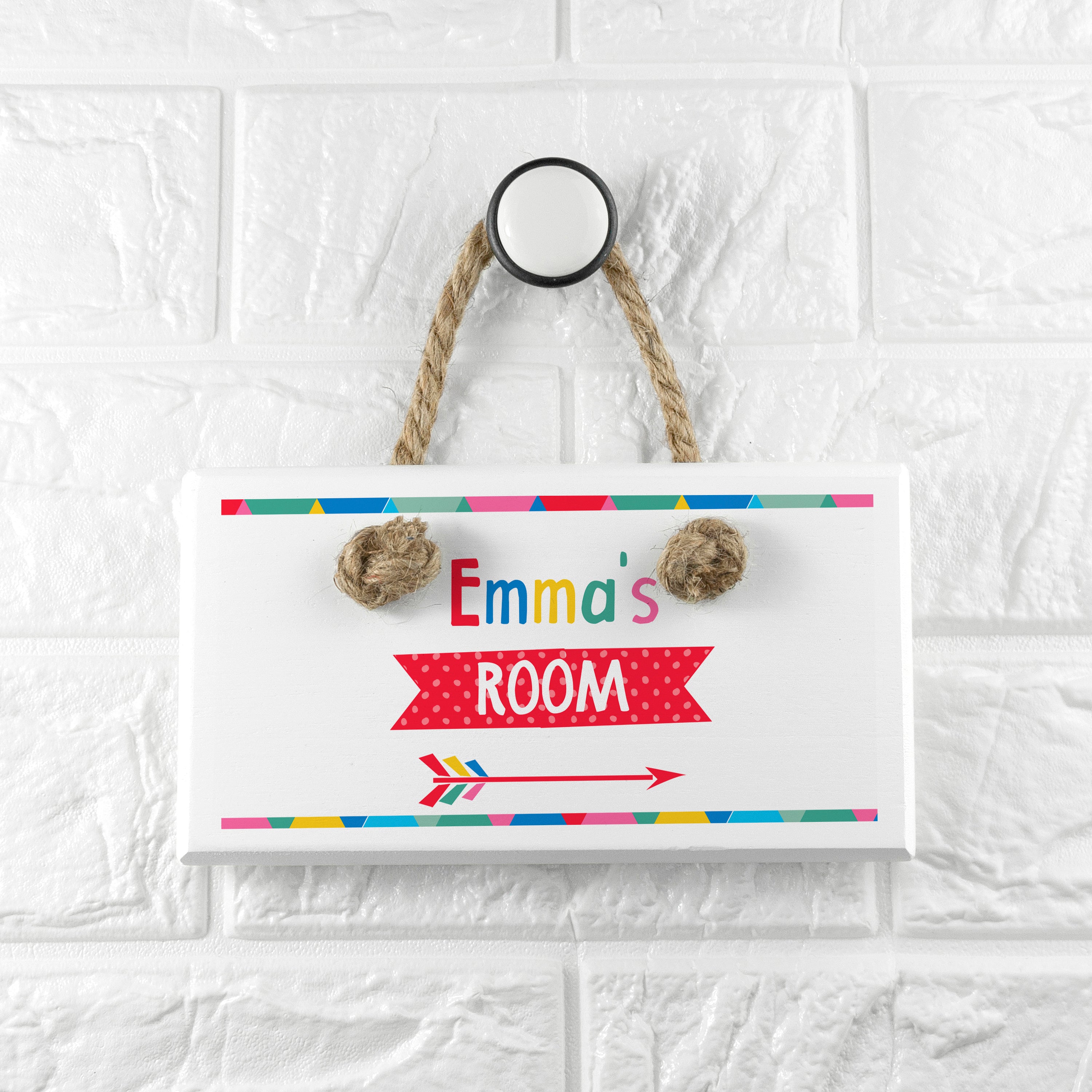 Personalised Kid€™s Colourful Wooden Door Sign