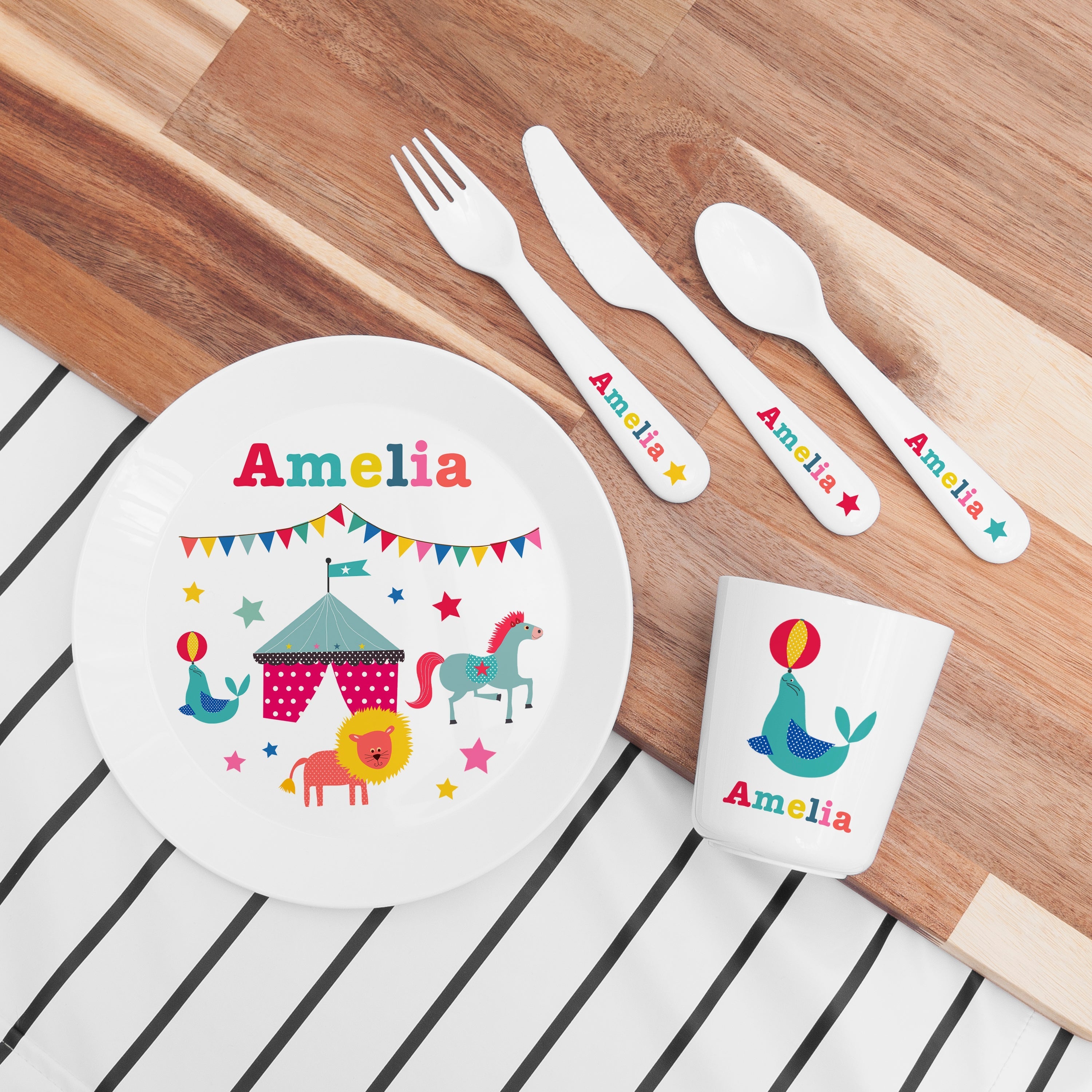 Personalised Kid's Circus Dinner Set