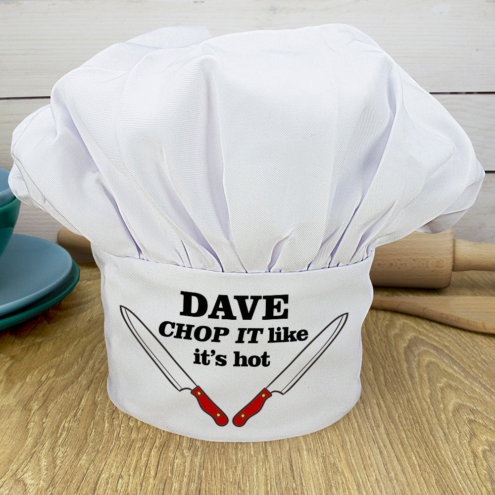 Personalised Chop It Like It's Hot Chef's Hat