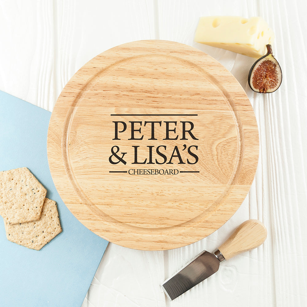 Personalised Couple's Cheese Board Set