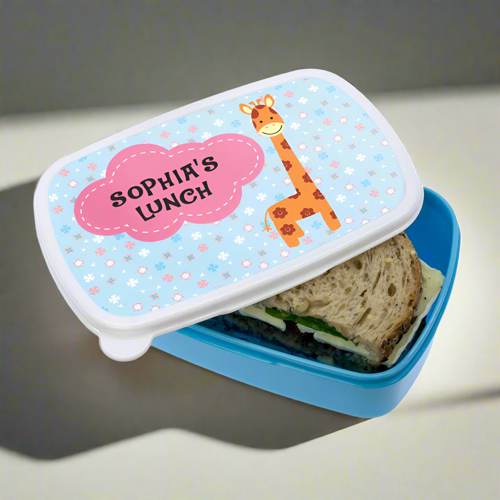 Personalised Cute Giraffe Lunch Box