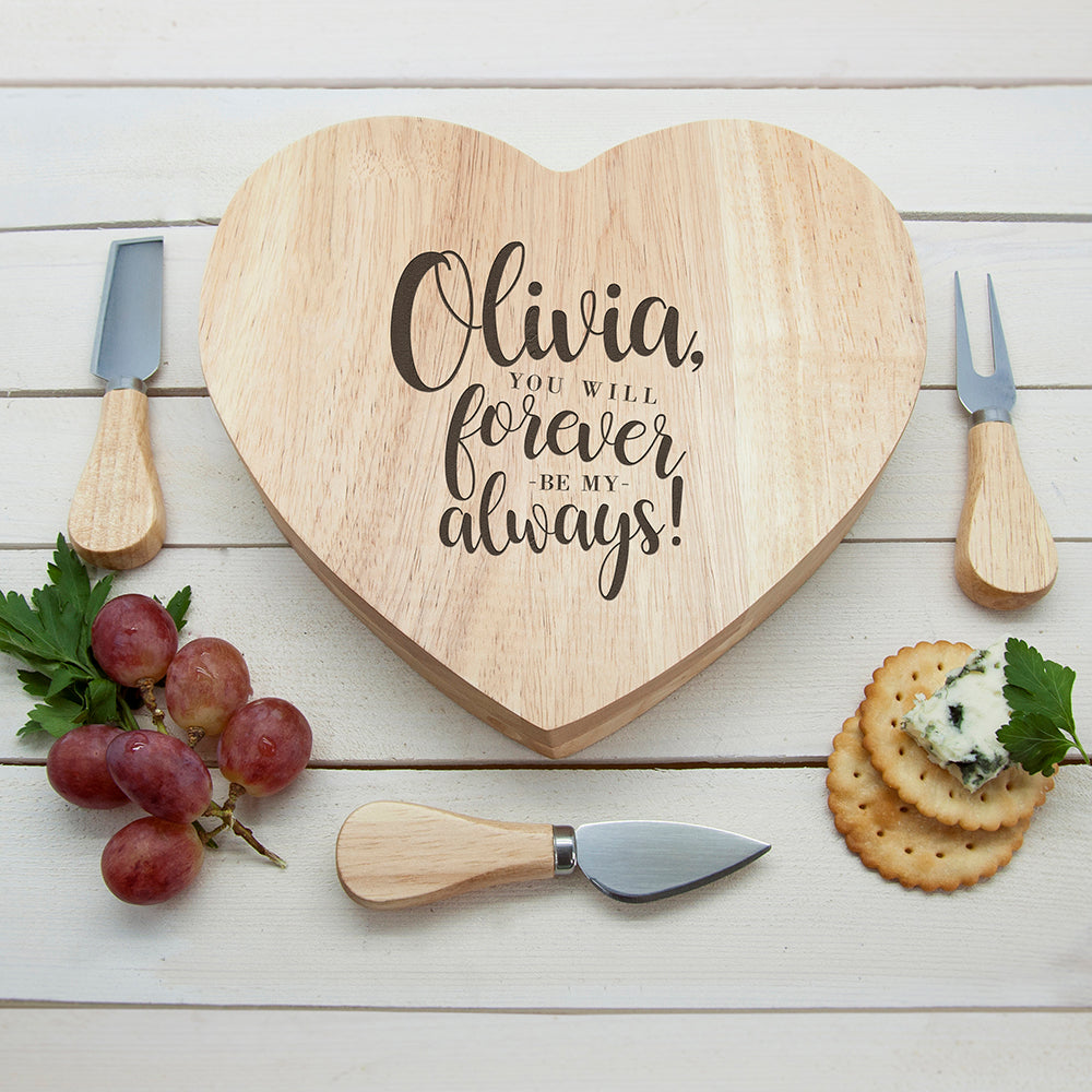Personalised Forever My Always Cheese Board
