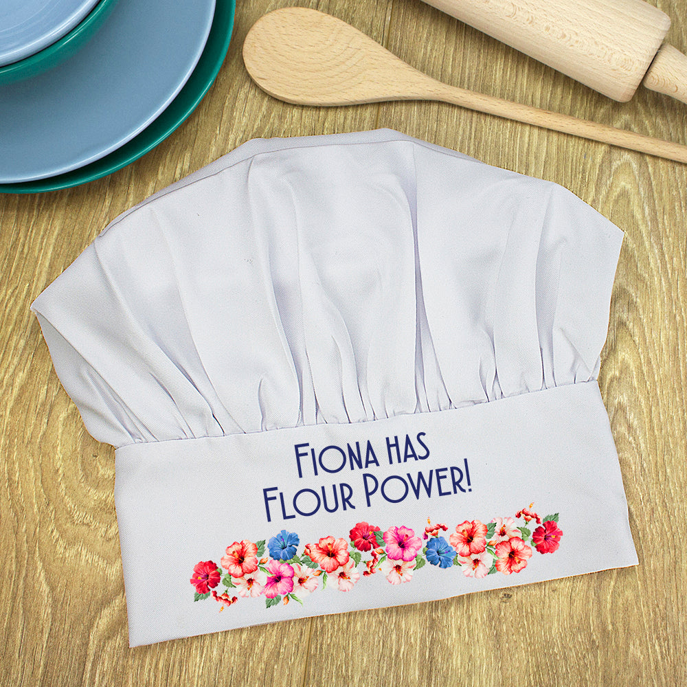 Personalised Flour Power Chef Hat