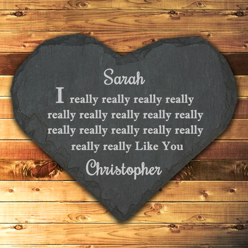 Personalised I Really Like You Heart Keepsake