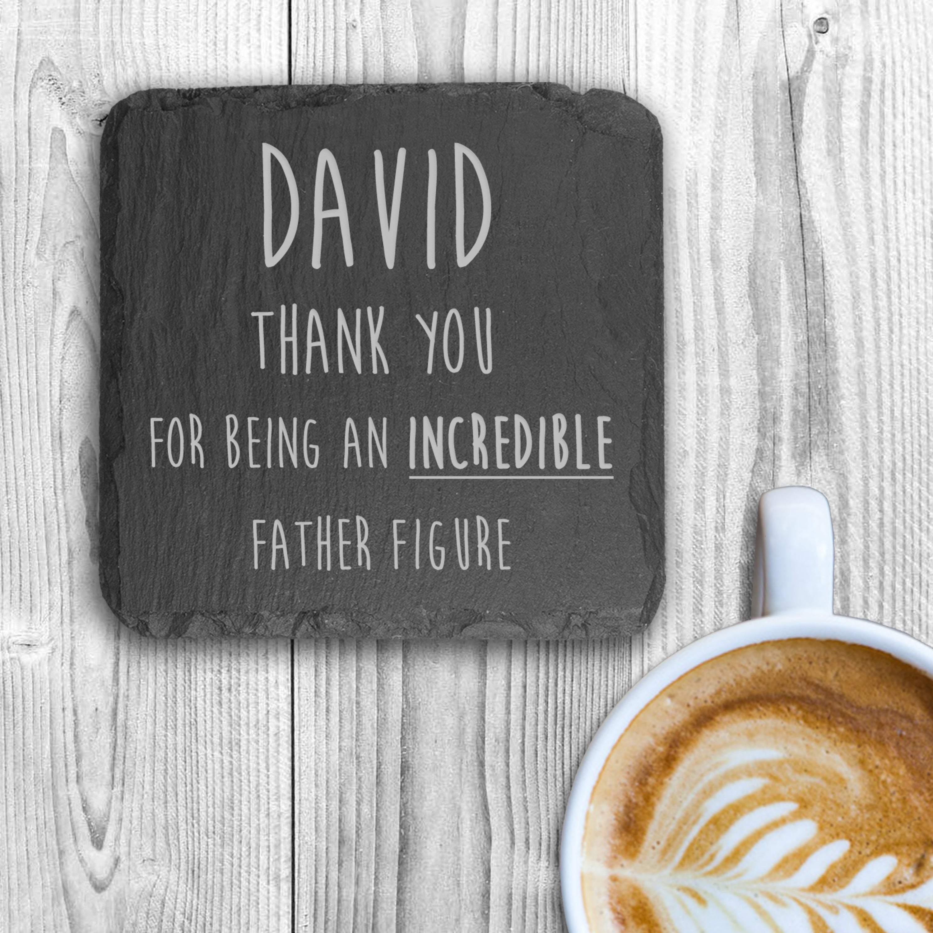 Personalised Incredible Father Figure Slate Keepsake