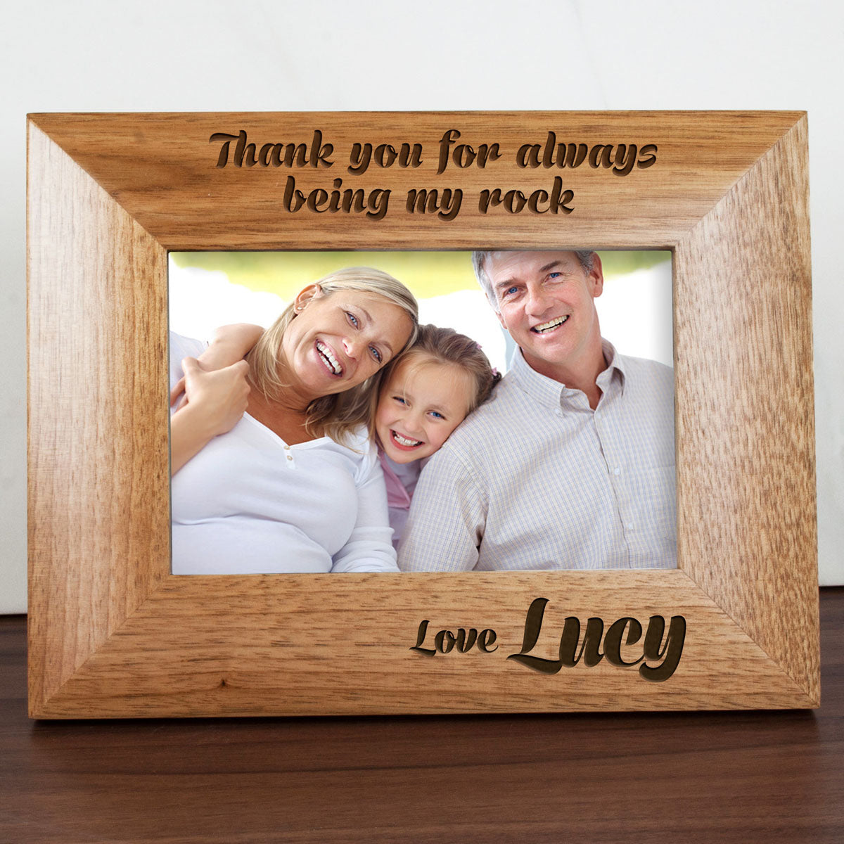 Personalised Dad Is My Rock Photo Frame