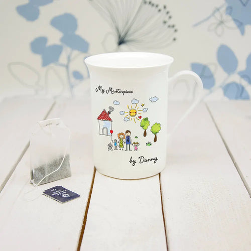 My Mini Masterpiece Personalised Artwork Bone China Mug Spesh Gifts