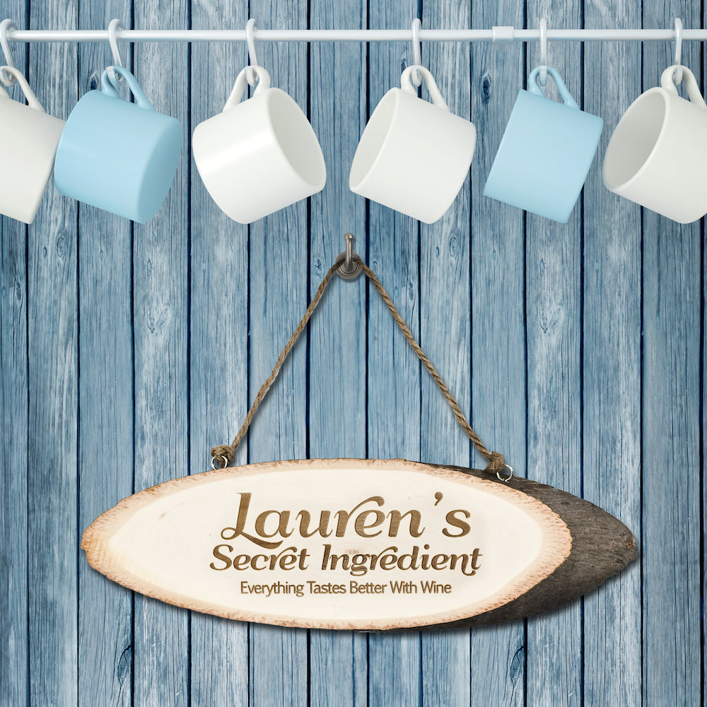 Personalised My Secret Ingredient Wooden Sign