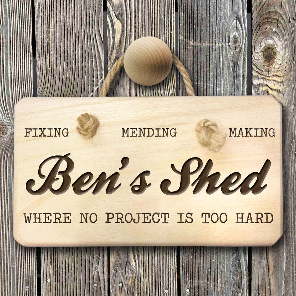 Personalised Wooden Shed Sign
