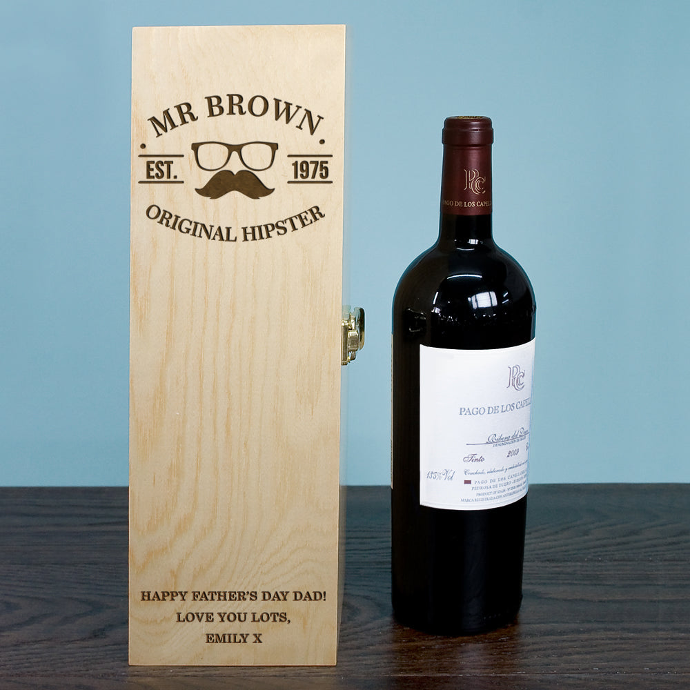 Personalised Original Hipster's Wine Box