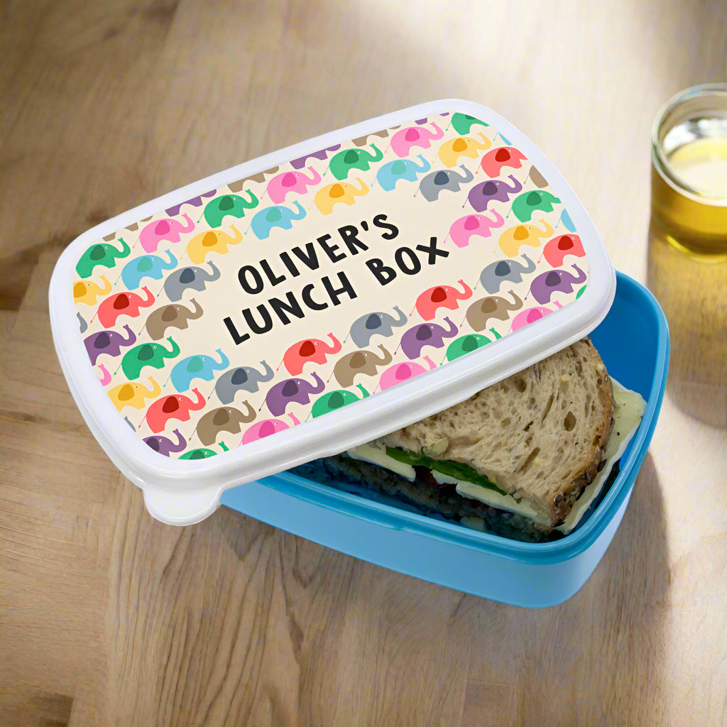 Personalised Kid's Elephants Lunch Box