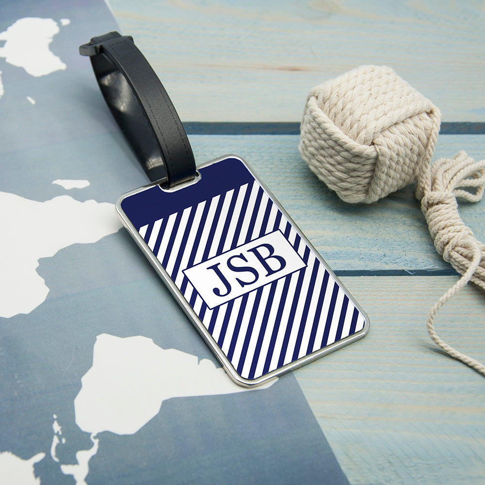 Monogrammed Nautical Luggage Tag
