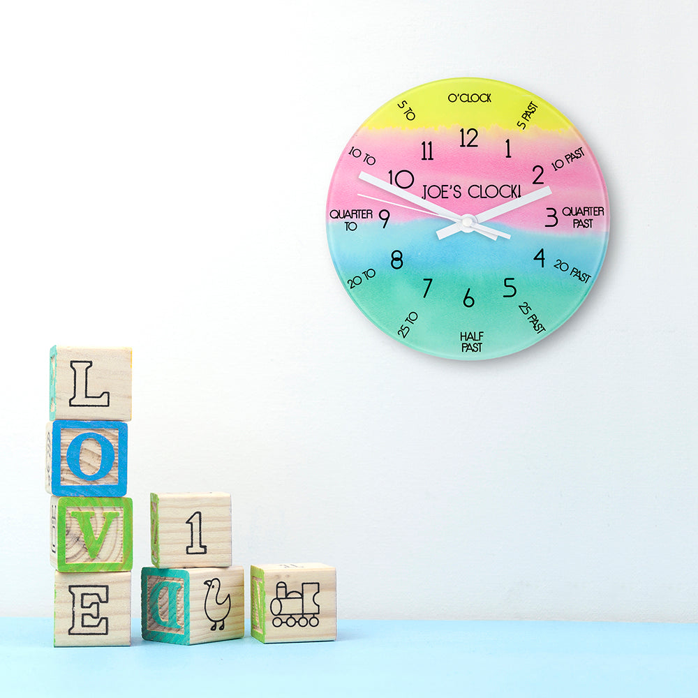 I Can Tell The Time! Personalised Children's Wall Clock