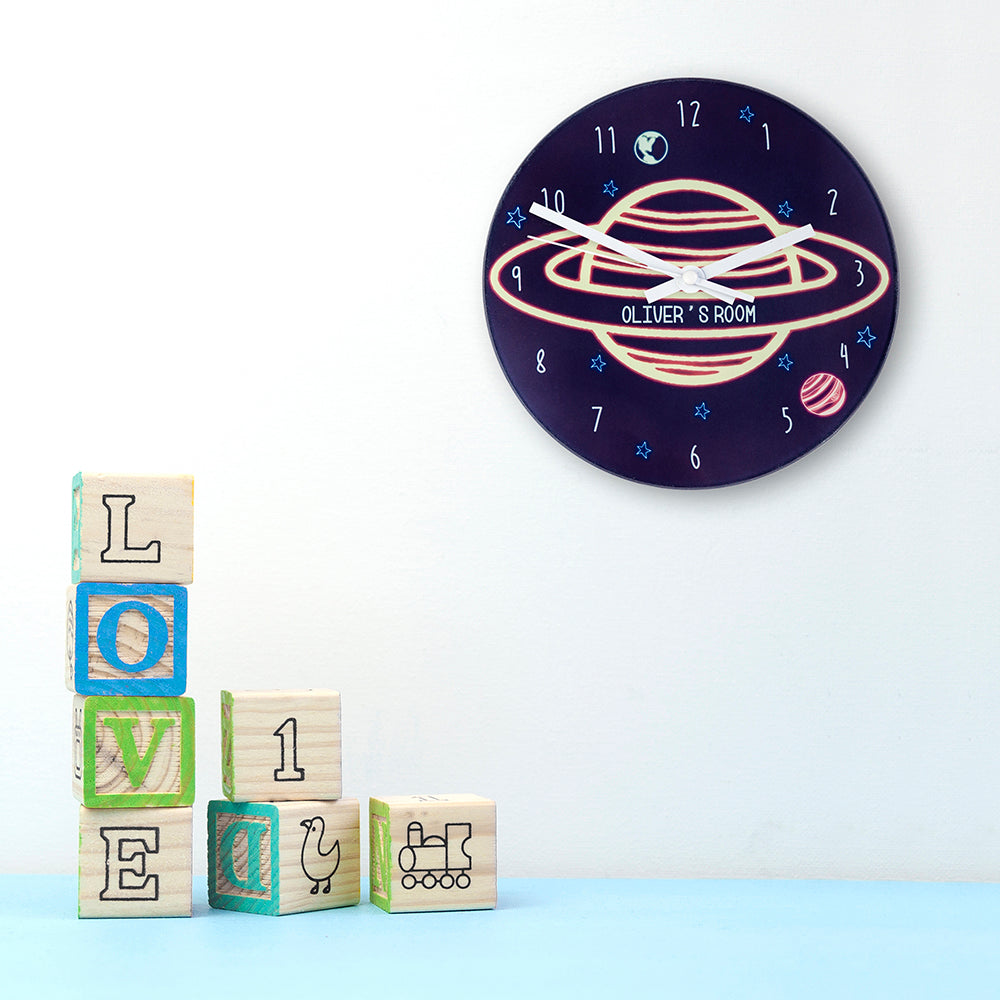 Personalised Out Of This World Space Wall Clock