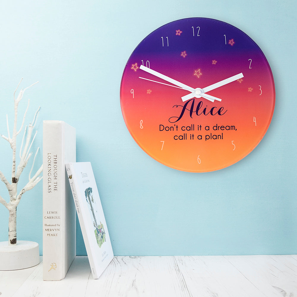 Personalised Summer Sunset Wall Clock