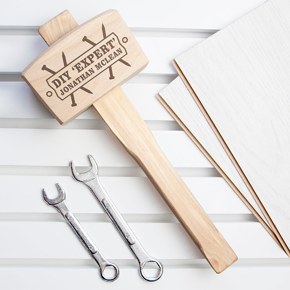 Personalised DIY 'Expert' Wooden Mallet