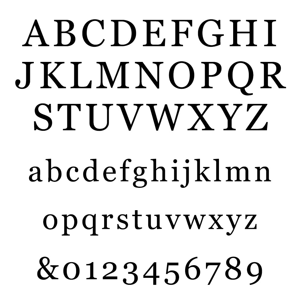 Standard English alphabet and numbers on a white background