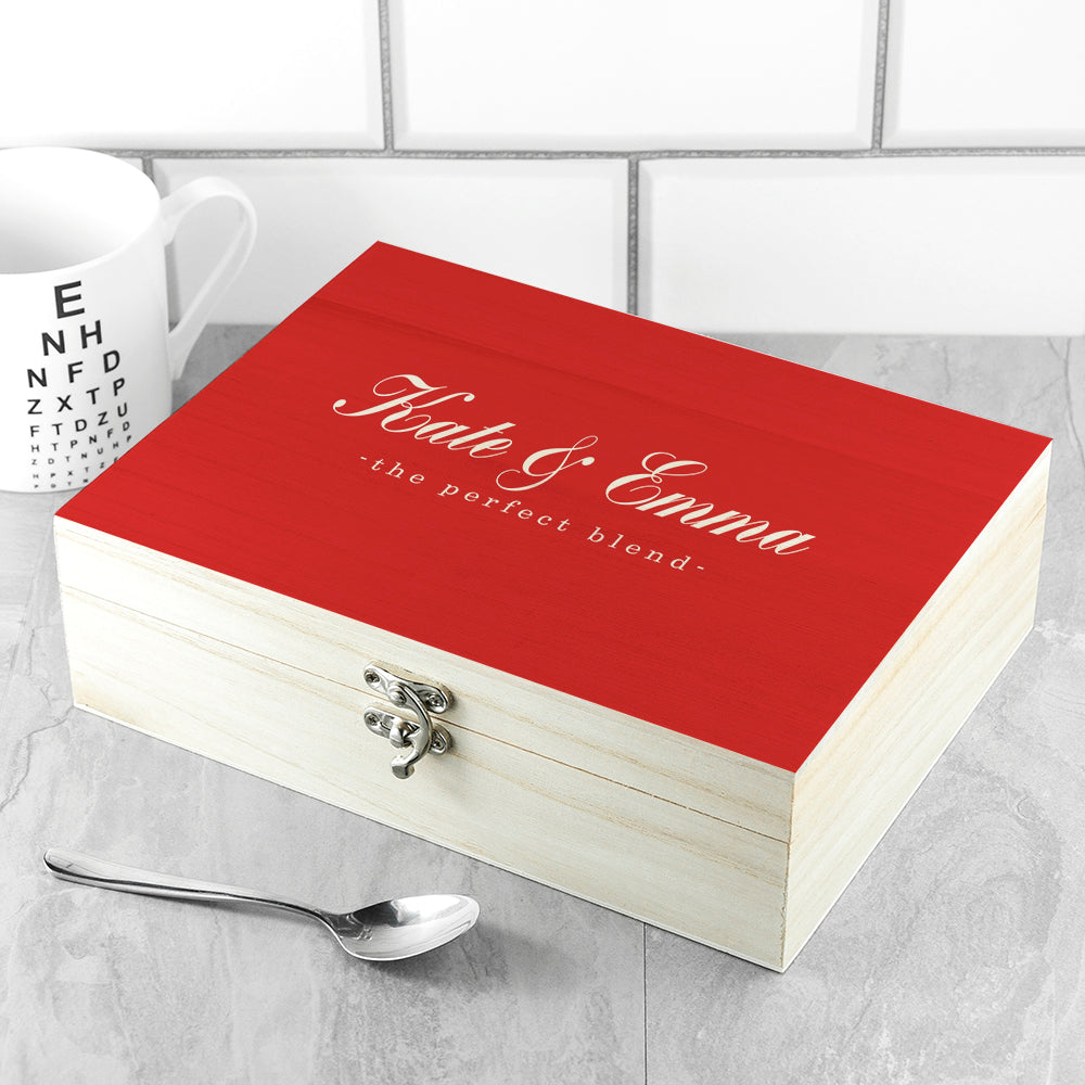 Personalised Couple's Perfect Blend Filled Tea Box