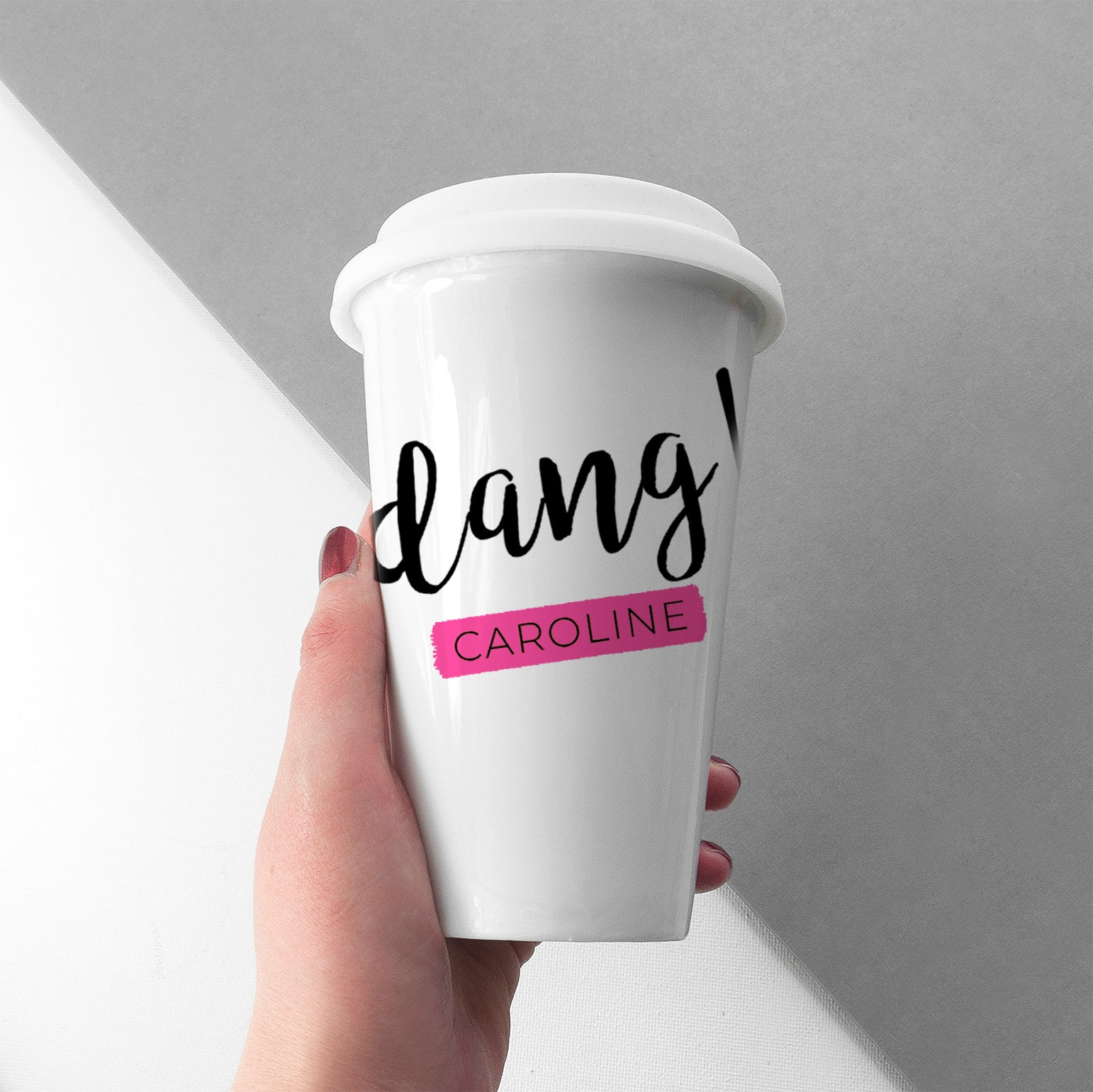 Personalised Dang Ceramic Eco Cup