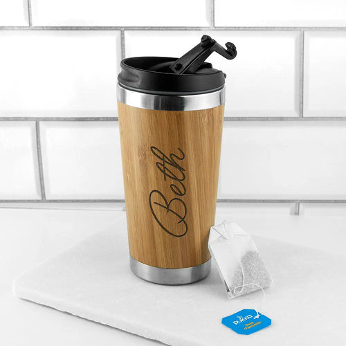 Personalised Bamboo Travel Mug Spesh Gifts