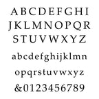 Standard English alphabet and numbers on a white background