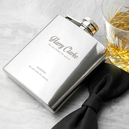 Personalised Best Man Hip Flask Spesh Gifts