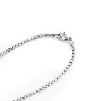 Silver bracelet on a white background