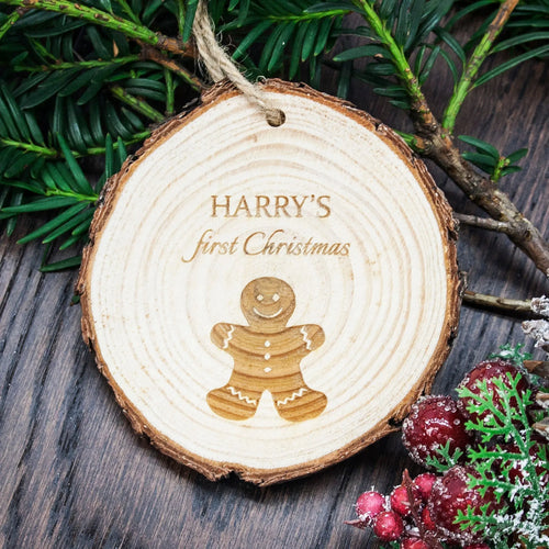 Personalised Baby€™s Gingerbread Man Christmas Tree Decoration Spesh Gifts