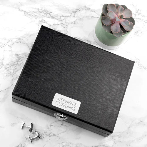 Personalised 12 Compartment Cufflink Box Spesh Gifts