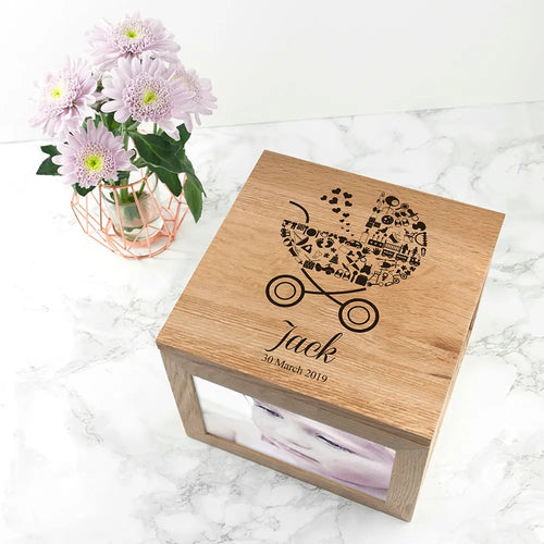 Personalised Baby Boy Photo Memory Box Spesh Gifts