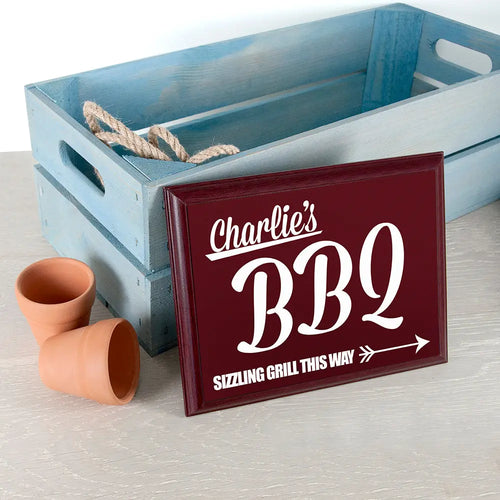Personalised BBQ This Way! Garden Plaque Spesh Gifts