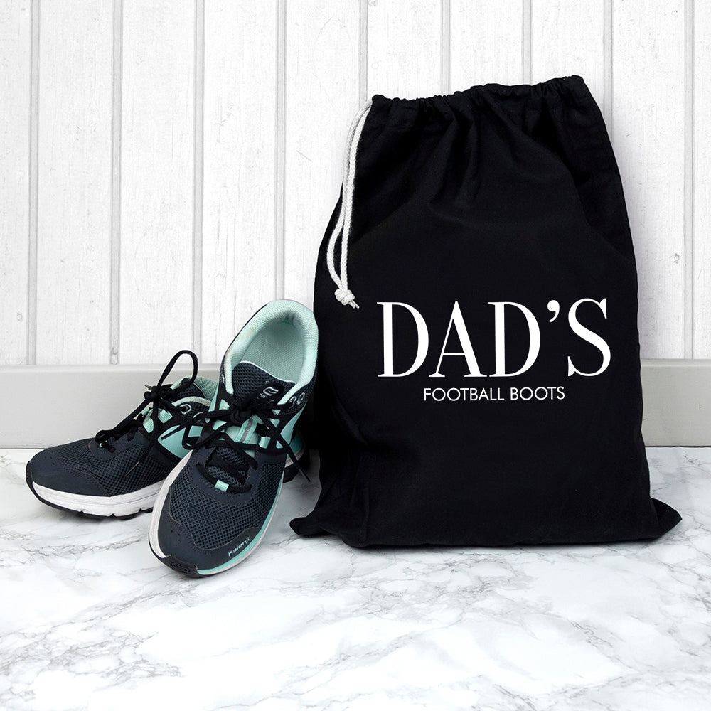 Personalised Cotton Black Boot Bag
