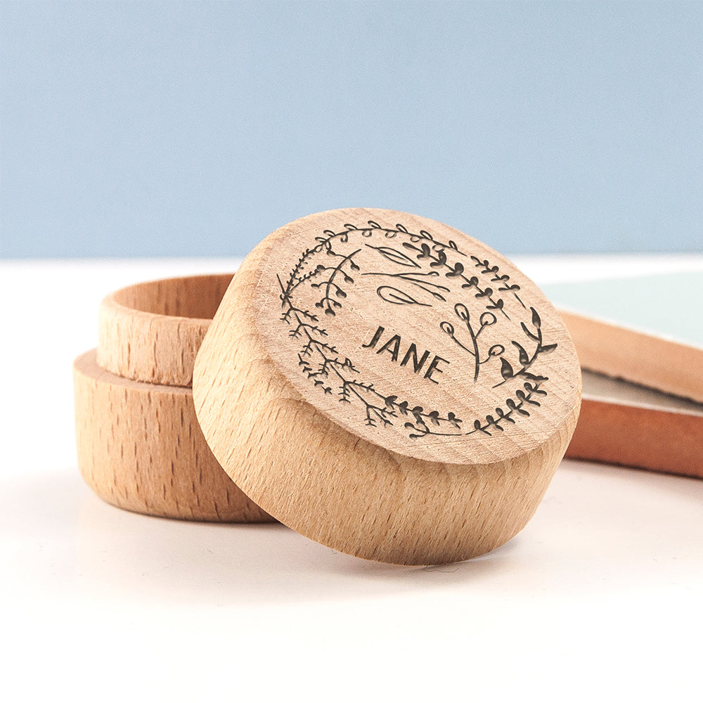 Personalised Floral Wedding Ring Box