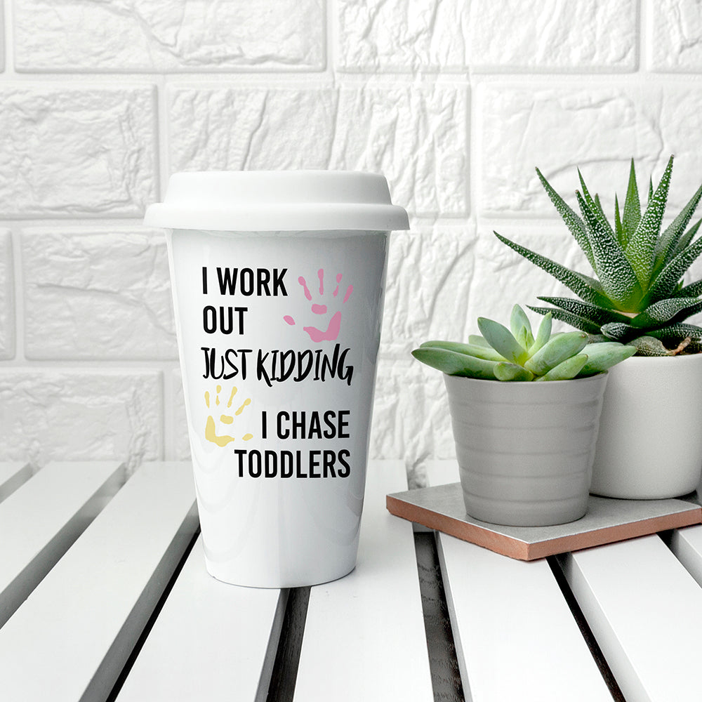 Personalised Just Kidding Travel Mug