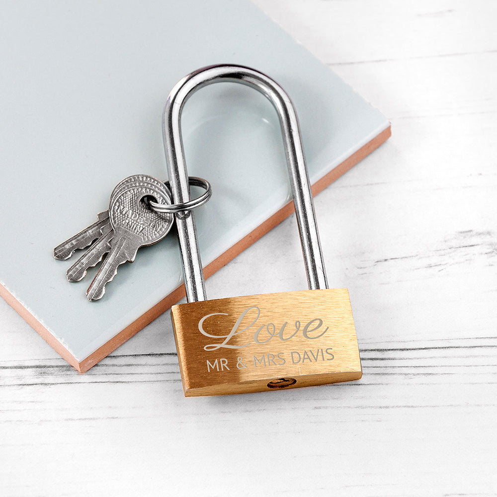 Personalised Lovers' Keepsake Padlock