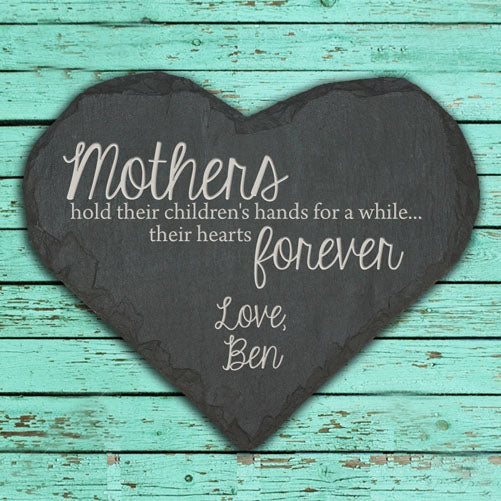 Personalised Mum€™s Heart Slate Keepsake