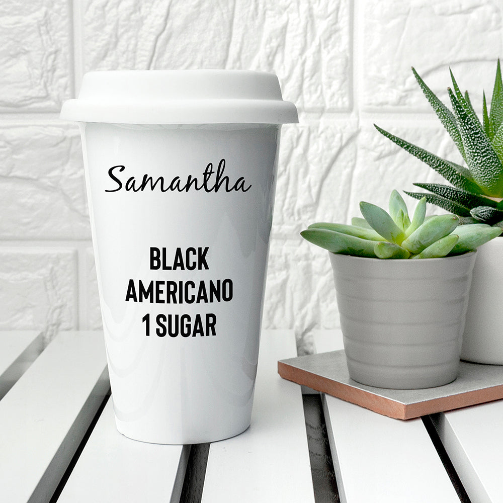 Personalised Name and Order Travel Mug