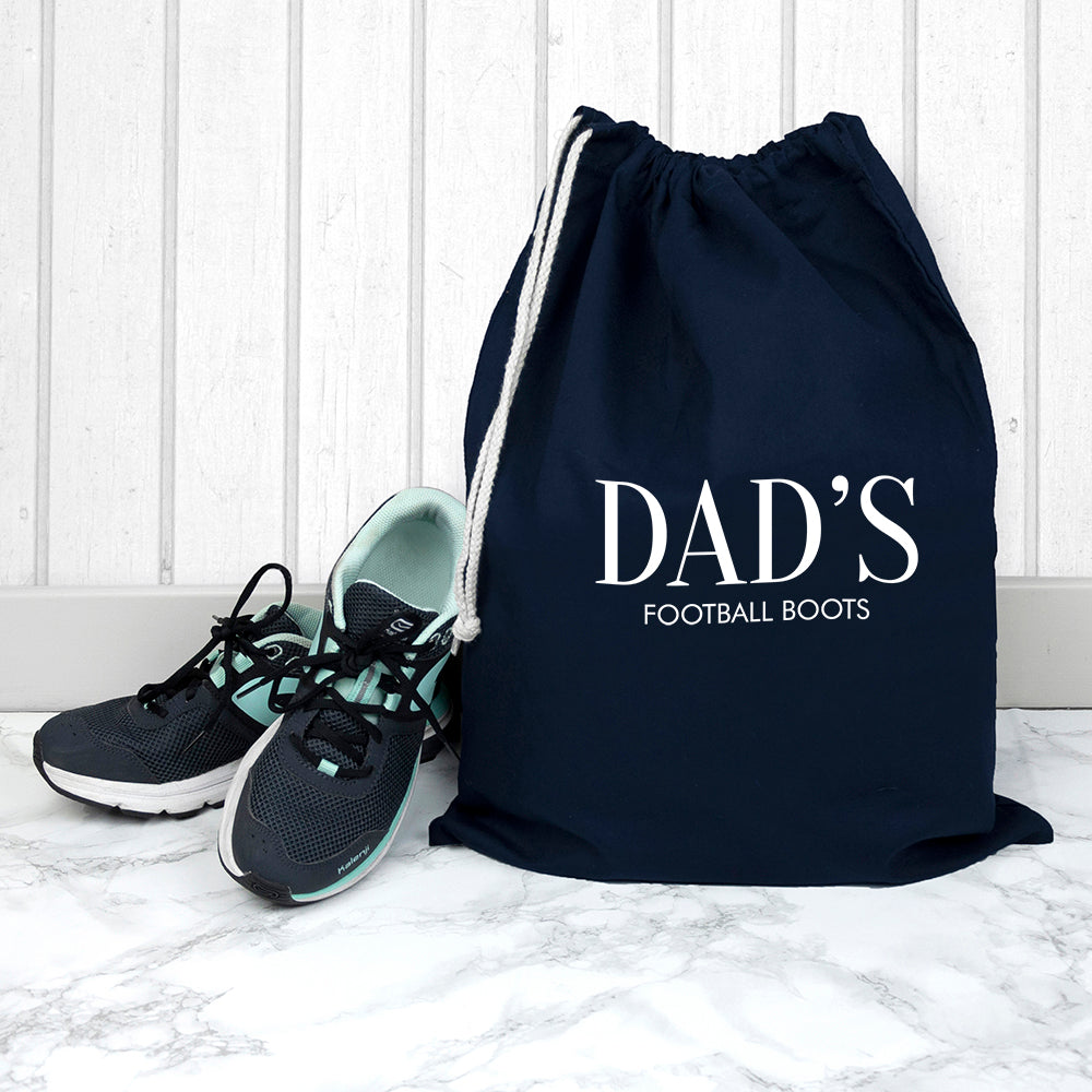 Personalised Cotton Navy Boot Bag